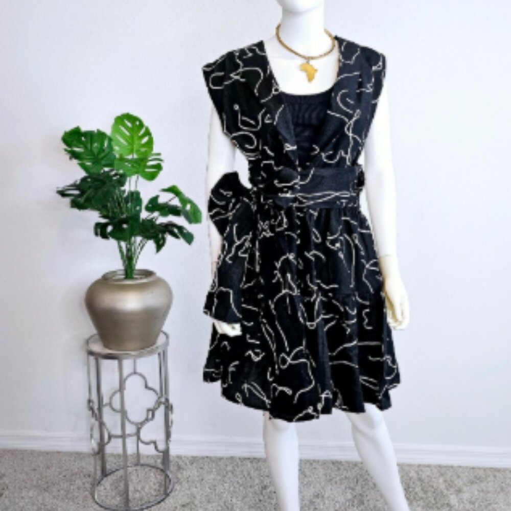 Infinity Strap Skort Set: Silk Feel Flare Shorts, Head Wrap Included